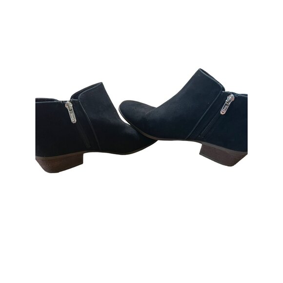 Circus Sam Edelman Booties Ankle Boots Black Suede Inside zip size 9 1.75" heel - Picture 6 of 7